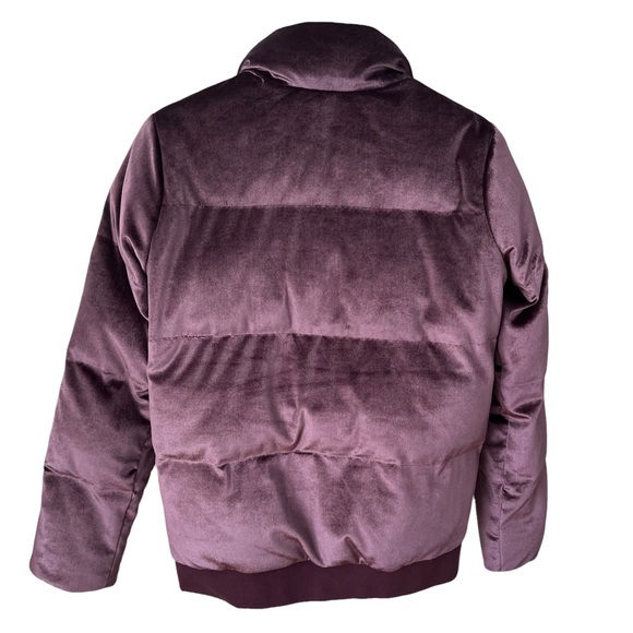 Perfect Like New Sweaty Betty Velvet Puffer Coat Amethyst Purple Rose Gold - Picture 9 of 12